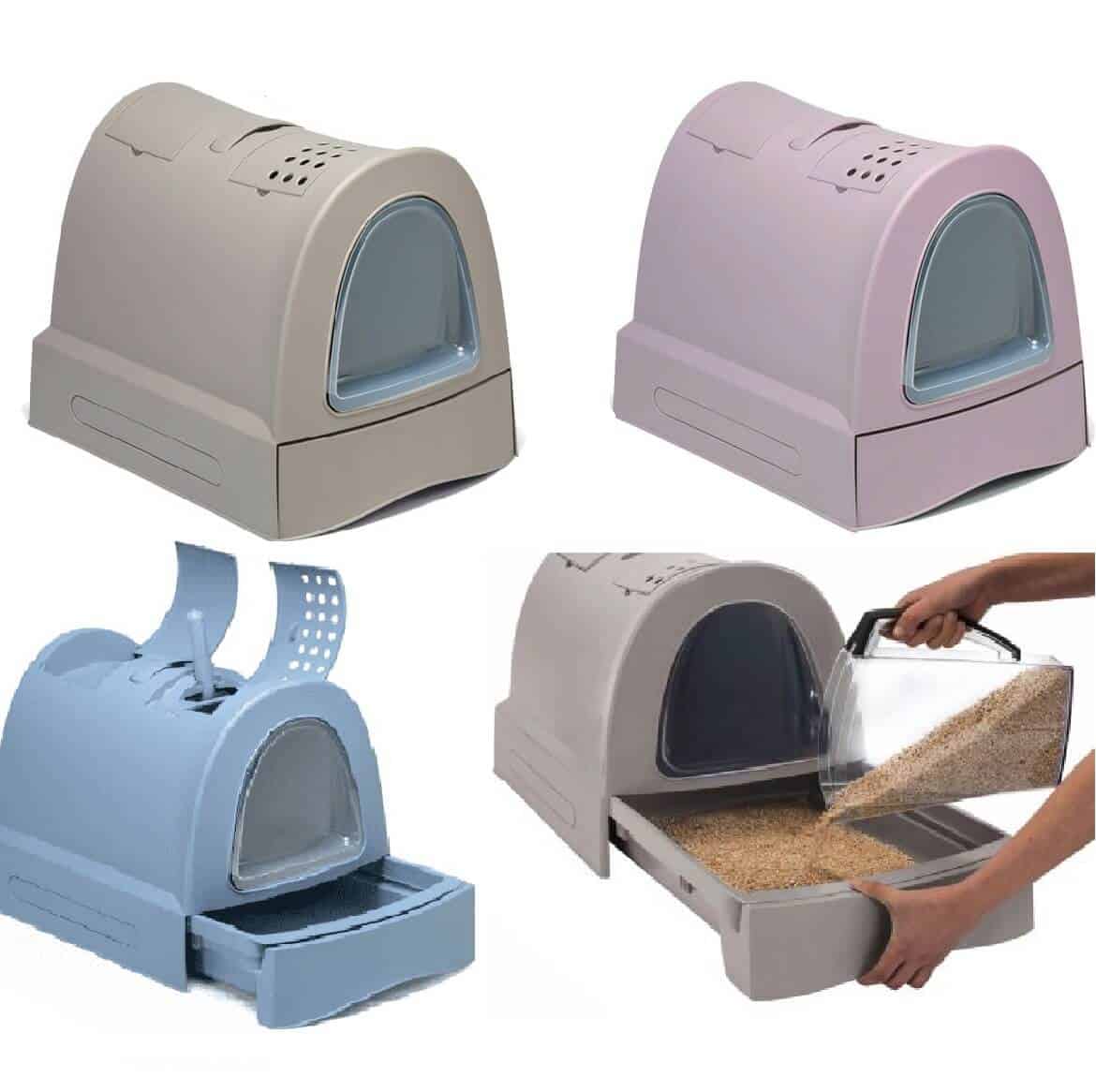 שרותים אימק סגורים לחתול עם מגירה