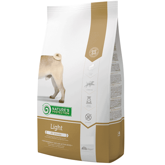 מזון לכלבים בוגרים נייצ'רס לייט – מופחת שומן