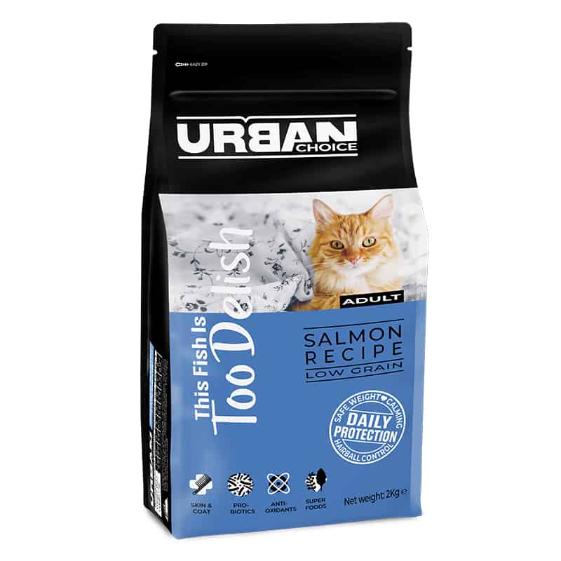 מזון יבש לחתולים-אורבן צ'וייס על בסיס דג סלמון