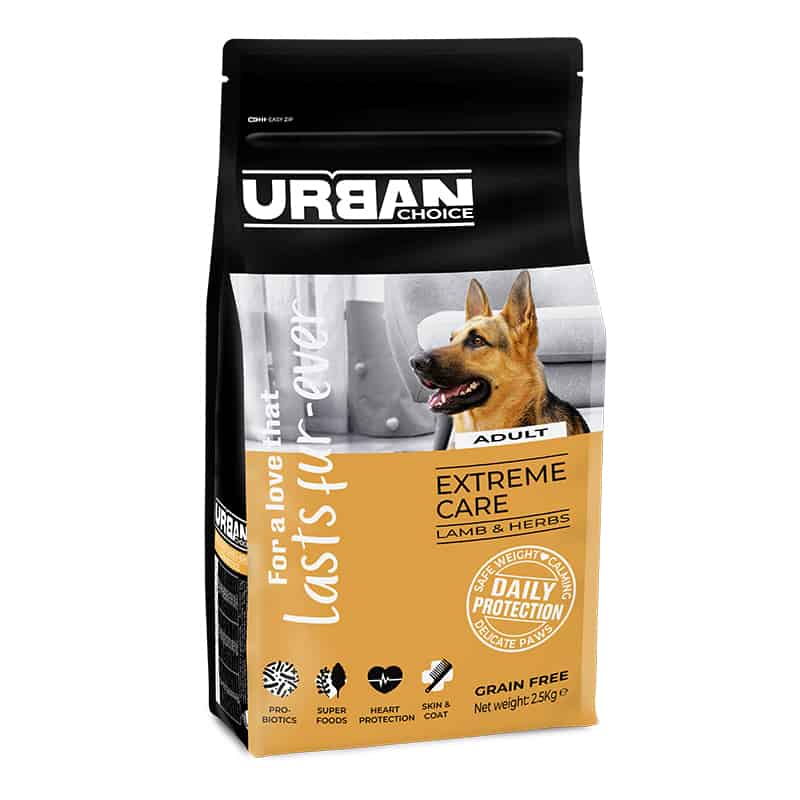 אוכל לכלבים בוגרים אורבן צ'ויס היפואלרגני כבש