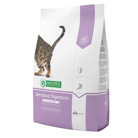 מזון יבש לחתולים בוגרים - נייצ'רס פרוטקשן קיבה רגישה
