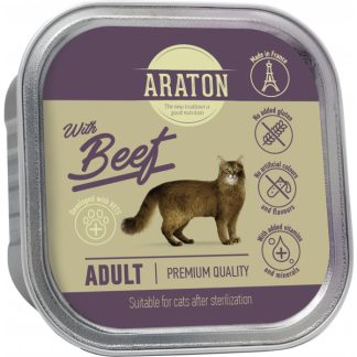 אראטון מעדן לחתול עם בקר 100 גרם