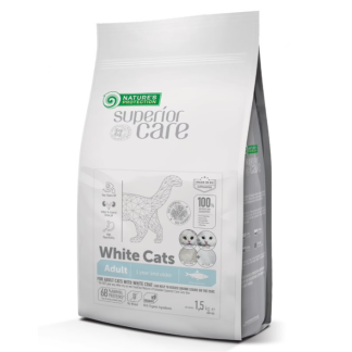 מזון יבש לחתולים עם פרווה לבנה נייצר פרוטקשן 1.5 קג