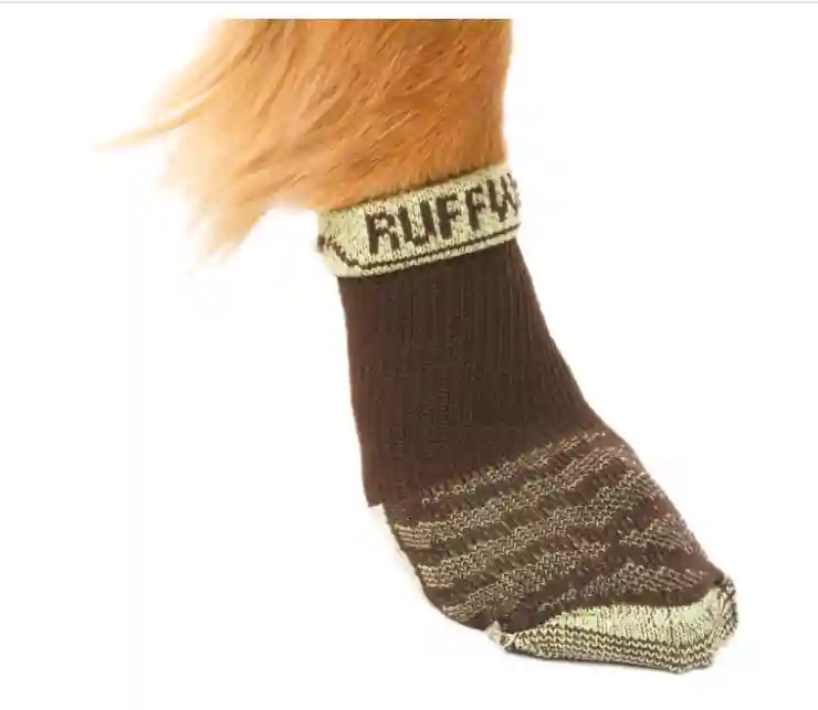 Ruffwear, גרבי מגף Bark'n, גרביים -נוחים לכלב ובטנות מגף, חום אדמה