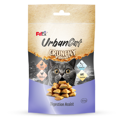 אורבן קט קראנץ כריות במילוי קרם ברווז ועוף 60 גרם פטקס