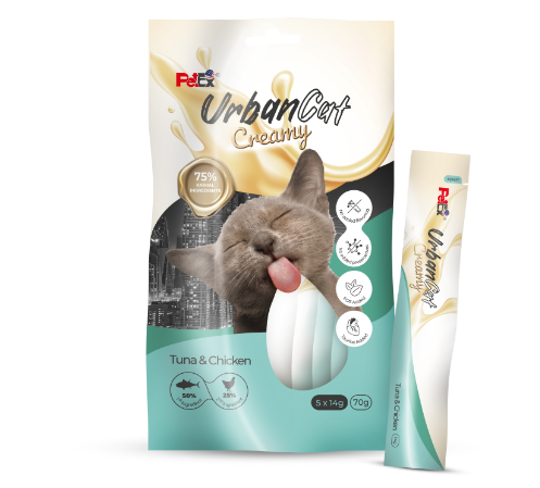 אורבן קט קרימי טונה ועוף 70 גרם פטקס