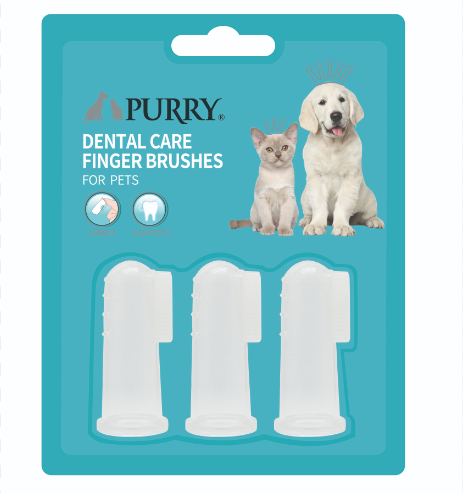 אצבעונים לניקוי שיניים לחתולים וכלבים פיורי 3 יחידות