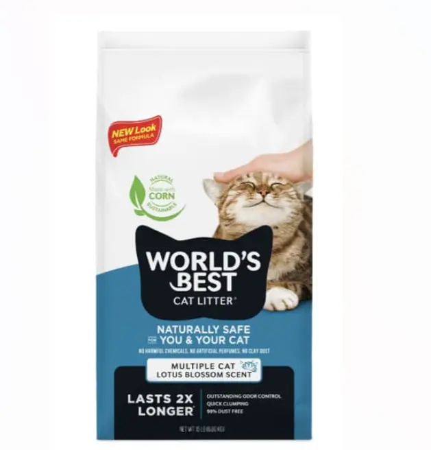 וורלד בסט מצע מתגבש לחתולים בניחוח לוטוס