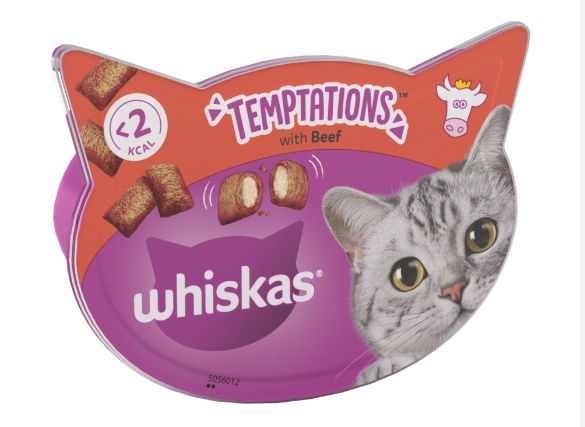 חטיף וויסקאס לחתול בקר 60 גרם