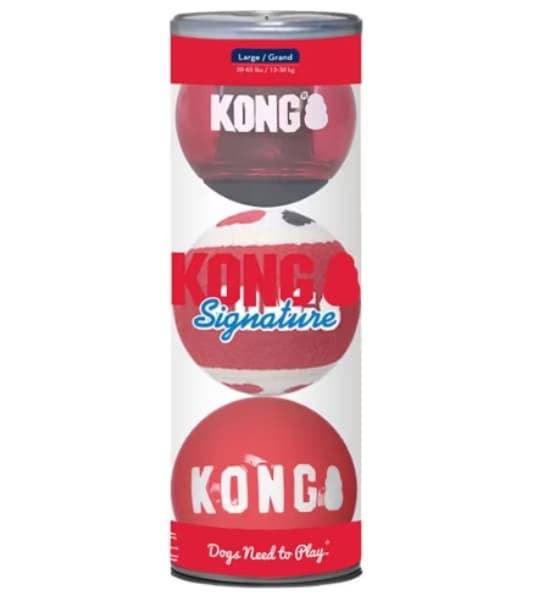 כדורי חתימה של קונג משחק לכלבים