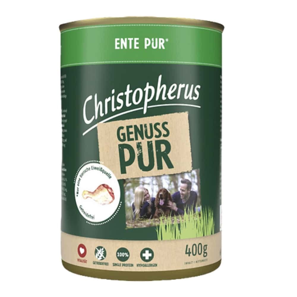 כריסטופרוס שימורי ברווז לכלב 400 גרם