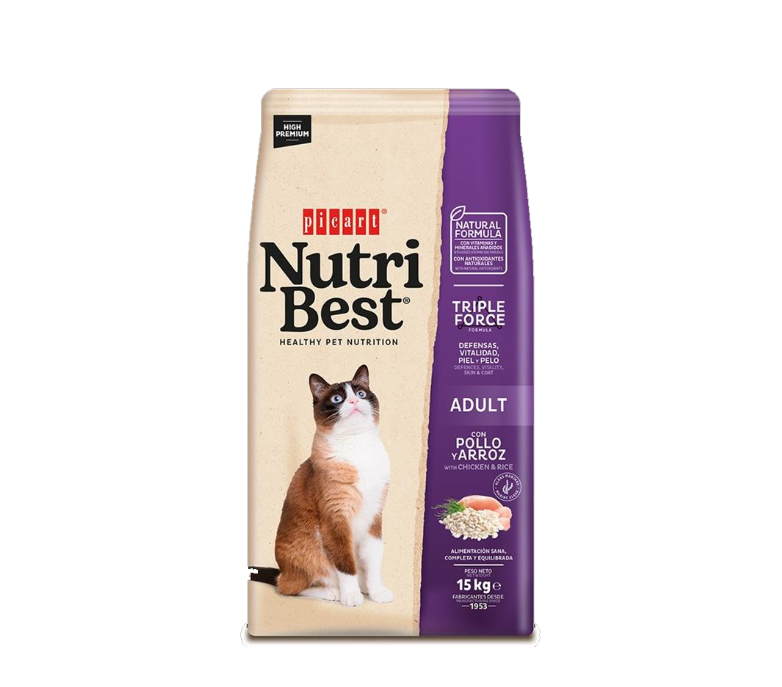 מזון יבש לחתול בוגר נוטרי בסט עוף 15 קג