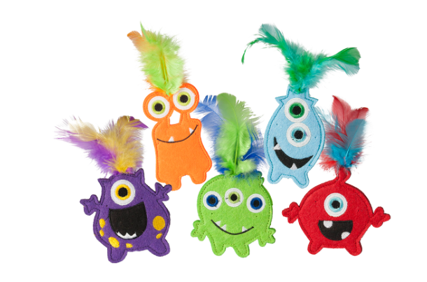 משחק לחתול מפלצות עם קטניפ מולטיפט