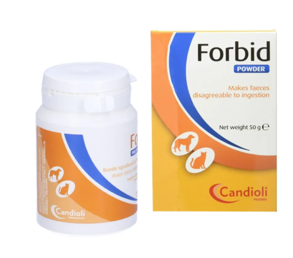 פורביד אבקה למניעת אכילת צואה לכלבים וחתולים 50 גרם