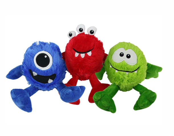 צעצוע לכלב קטיפתי מיניפט מפלצות צבעוני 12.5 סמ