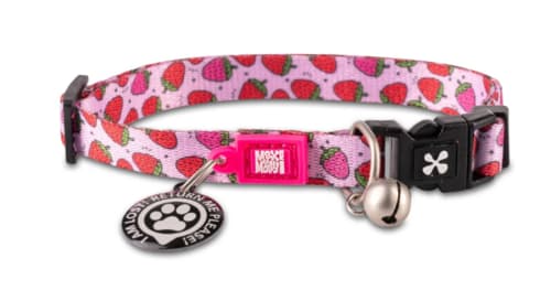 קולר מקס ומולי דגם תותים לחתול