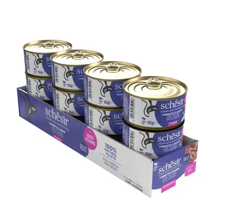 שזיר-מזון-רטוב לחתול עם טונה ונתחי בקר במים 85 גרם