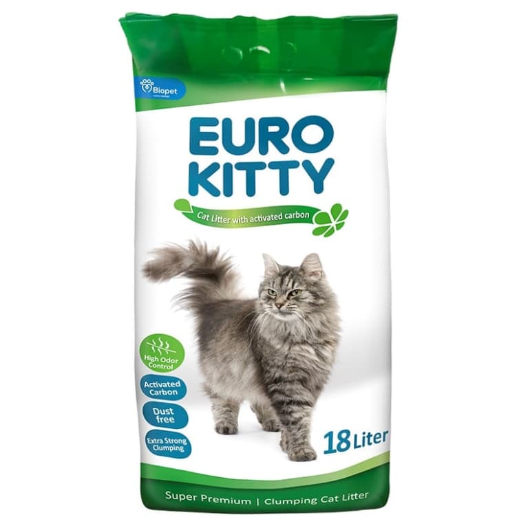 חול יורו קיטי קרבון לחתולים 18 ליטר