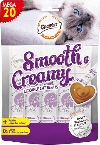 6942133311988 גנוולרס קרם ליקוק לחתולים בטעם סלמון 300 גרם