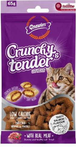 6942133312046 חטיף כריות מופחת קלוריות לחתול בטעם סלמון 65 ג