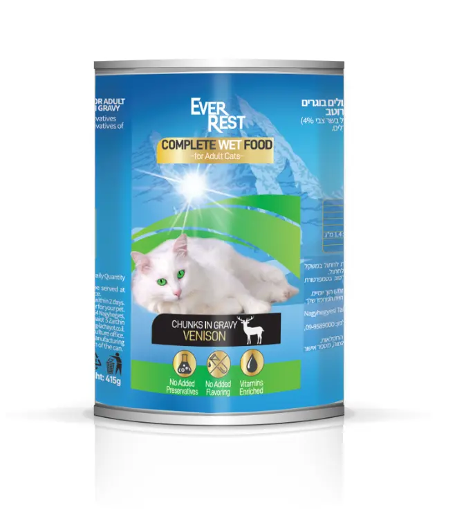 אוורסט מזון רטוב לחתולים בשימורים צבי נתחים ברוטב