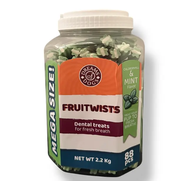 חטיף דרימס אוף דוגס טוויסט דנטלי לכלבים מנטה 2.2 קג