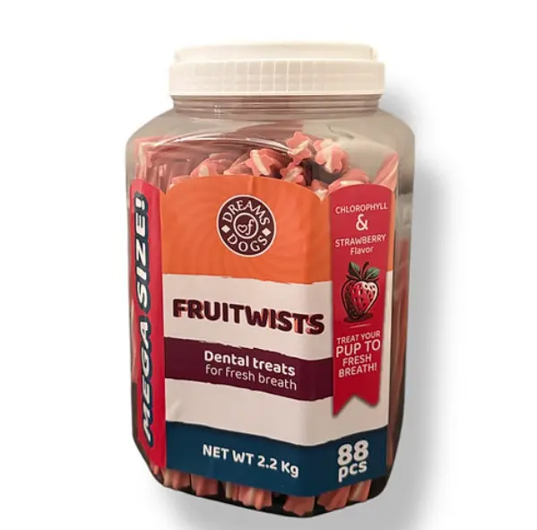 חטיף דרימס אוף דוגס טוויסט דנטלי לכלבים תות 2.2 קג