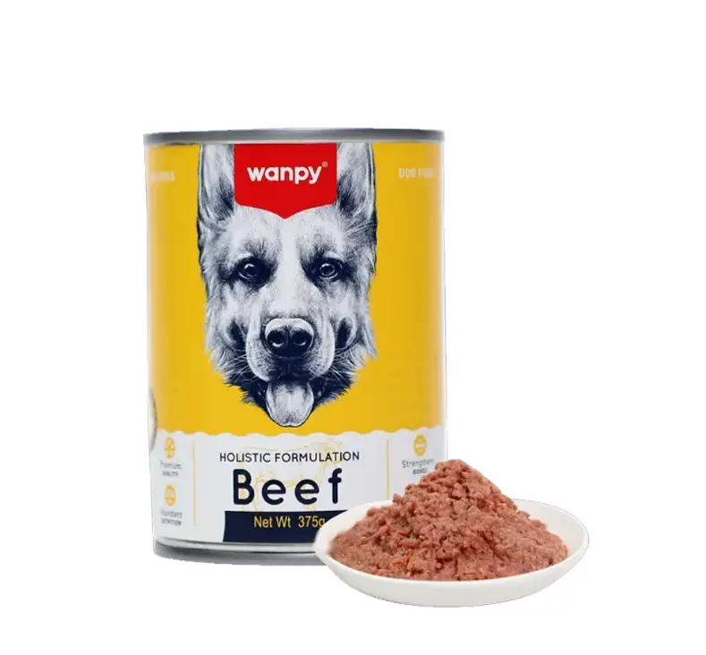 שימורים -וונאפי לכלבים עם בשר-בקר 375 גרם