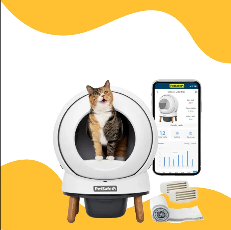 שירותים-אוטומטיים לחתול עם ניקוי עצמי פטסייף