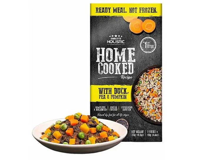 אבסולוט הוליסטיק מזון טבעי לכלבים ברווז וסרדין 375 גר'