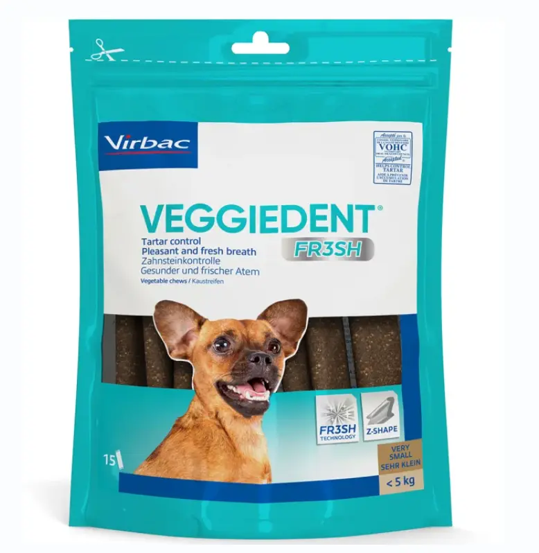 וירבק חטיף רפואי דנטלי וויג'דנט -15 יח-XS