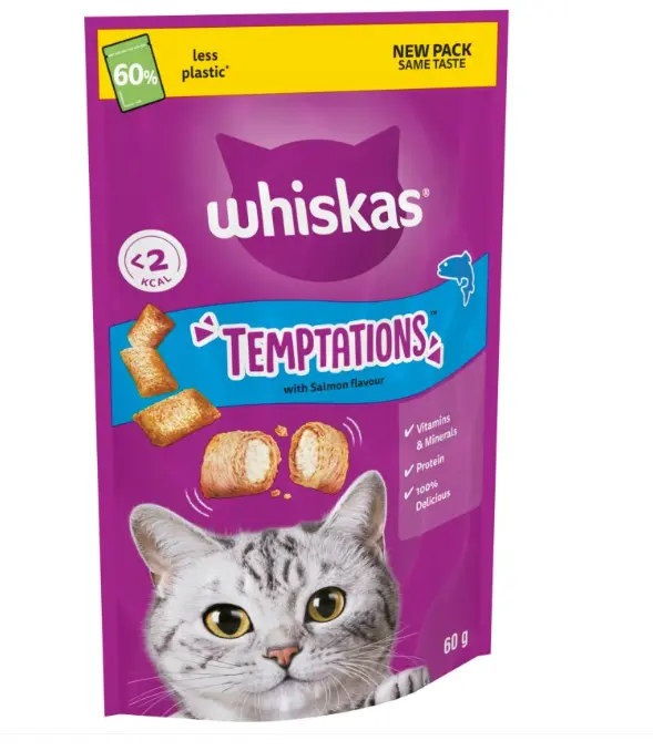 חטיף לחתולים וויסקאס עם סלמון 60 גרם