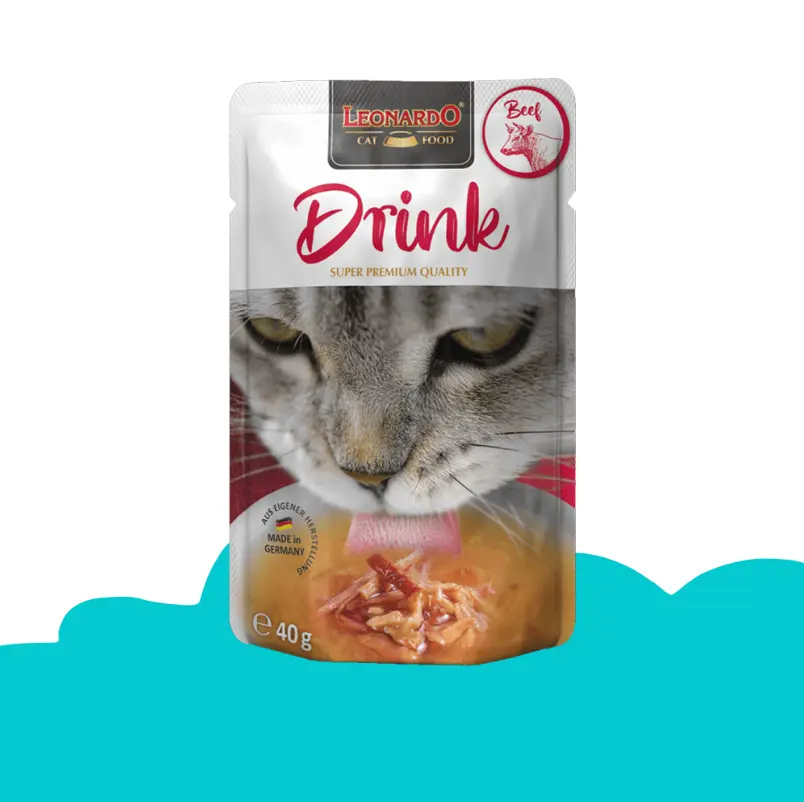 לאונרדו משקה בקר מזון משלים לחתולים ללא דגנים 40 גרם