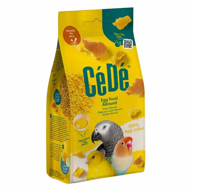 מזון משלים לציפורי נוי ותוכים צה-דה עם עוגת ביצים 200 גרם