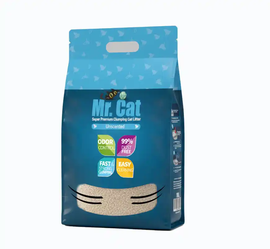 חול מתגבש לחתולים מיסטר קט ללא ריח 10 ליטר