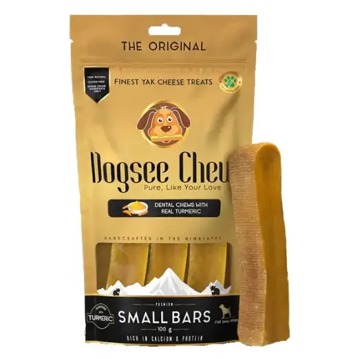 חטיף דוגסי צואו לכלב קטן עם עצם חלב בטעם חמאת בוטנים 100 גרם